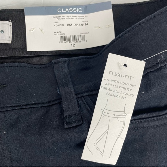 NWT‎ Liz Claiborne Black Classic Skinny Jeans Size 12 Flex Fit - Picture 8 of 14